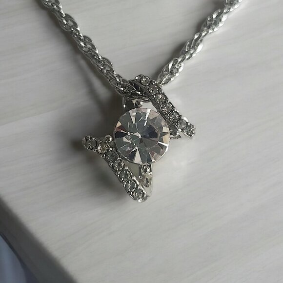 CHARTER CLUB Crystal Pendant Necklace & Stud Earrings Set - Picture 3 of 5